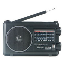 TECSUN R305 R-305 FM MW SW TV Bands Portable Radio With Built-In Speaker